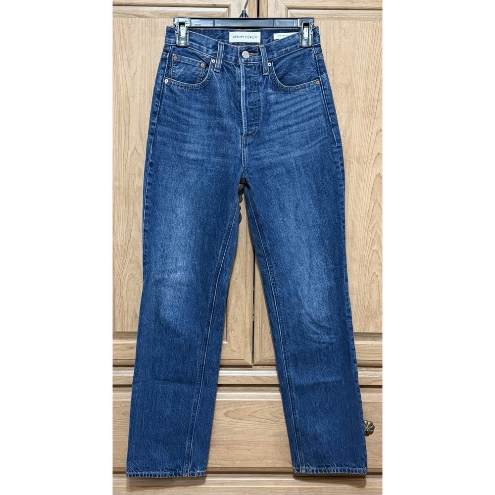 Aritzia Denim Forum Jeans The Joni High Rise Loose 29L Women's Sz 23 Blue Denim